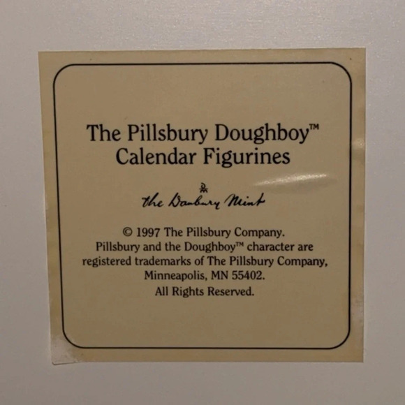 The Pillsbury Doughboy™ Wooden Calendar/Figurines The Danbury Mint Vintage - Picture 9 of 11